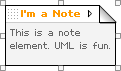A note element in UML