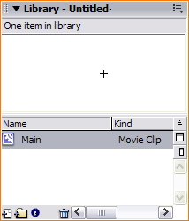 Select the item in the Library